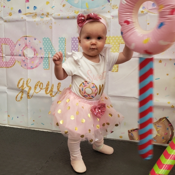 12M  Pink Party Tutu with matching headband - Picture 4 of 4